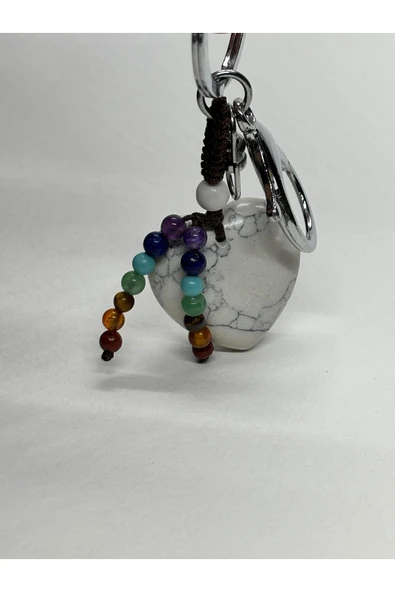 gemsartdeco HAVLİT DOĞALTAŞ ANAHTARLIK CHARM KALP ürün görseli