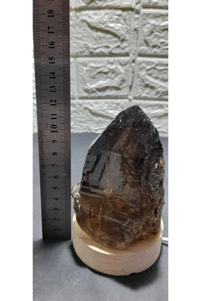 gemsartdeco Dumanlı kuvars doğal taş lamba radyasyonsavar - Resim 4