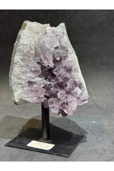 gemsartdeco BREZİLYA AMETİST DOĞALTAŞ SİYAH DEMİR STANTLI - Resim 6