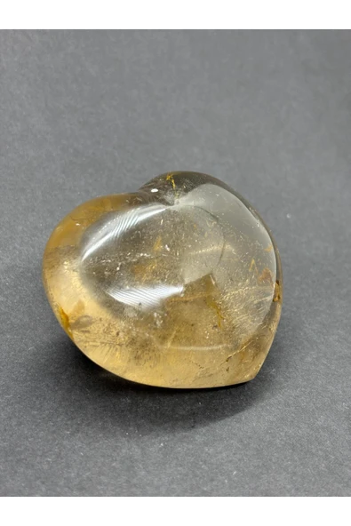 gemsartdeco ALTIN RUTİLLİ KUVARS KALP PALMSTONE DOĞALTAŞ - Resim 6