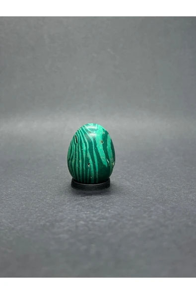 gemsartdeco MALAHİT YUMURTA DOĞALTAŞ - Resim 4