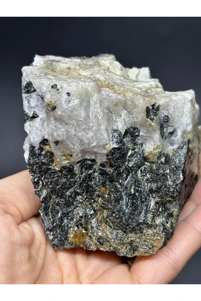 gemsartdeco TURMALİN DOĞALTAŞ NEGATİF ENERJİ KALKANI KÜTLE - Resim 5