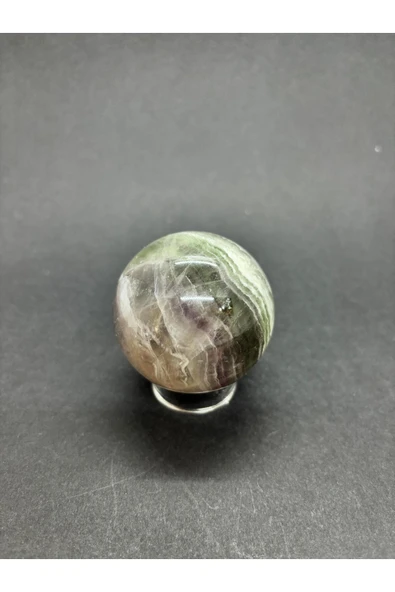 gemsartdeco GÖKKUŞAĞI FLORİT KÜRE DOĞALTAŞ - Resim 6