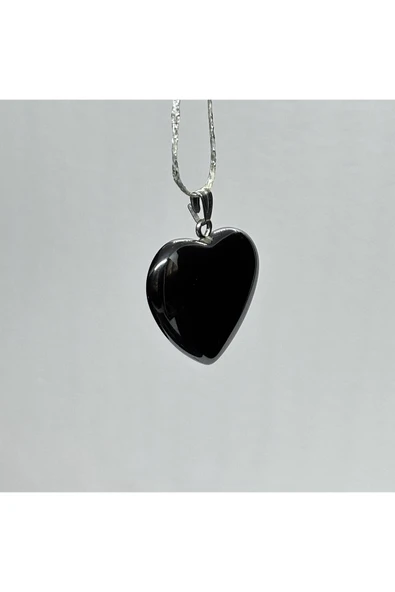 gemsartdeco HEMATİT DOĞALTAŞ KOLYE UCU KALP - Resim 5