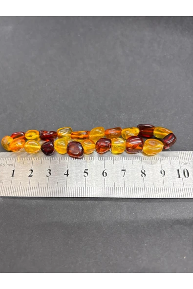 gemsartdeco TAMBURLU KEHRİBAR LİTVANYA BİLEKLİK - Resim 5