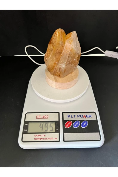 gemsartdeco SİTRİN KUVARS GECE LAMBASI - Resim 3