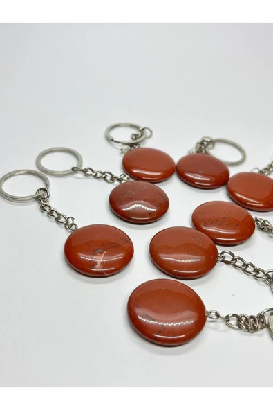 gemsartdeco JASPER DOĞALTAŞ ANAHTARLIK CHARM DAİRE - Resim 2