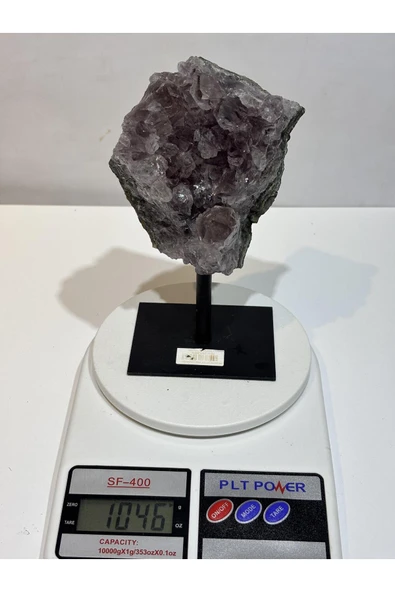 gemsartdeco BREZİLYA AMETİST DOĞALTAŞ SİYAH DEMİR STANTLI - Resim 2