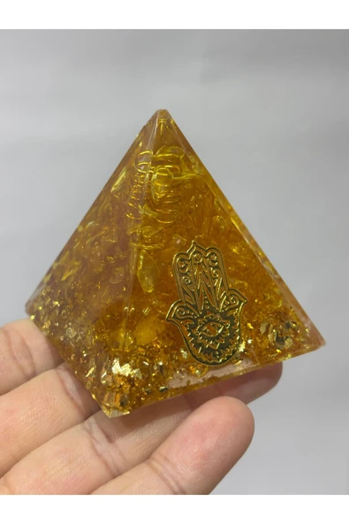 gemsartdeco SİTRİN BOLLUK BEREKET EL SEMBOLLÜ ORGONİT - Resim 5