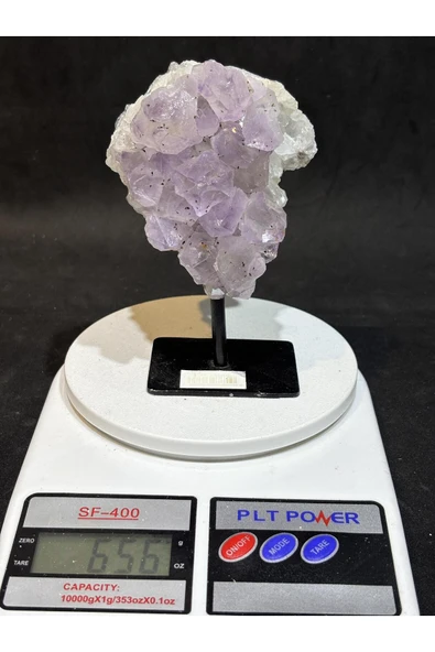 gemsartdeco BREZİLYA AMETİST DOĞALTAŞ SİYAH DEMİR STANTLI - Resim 4