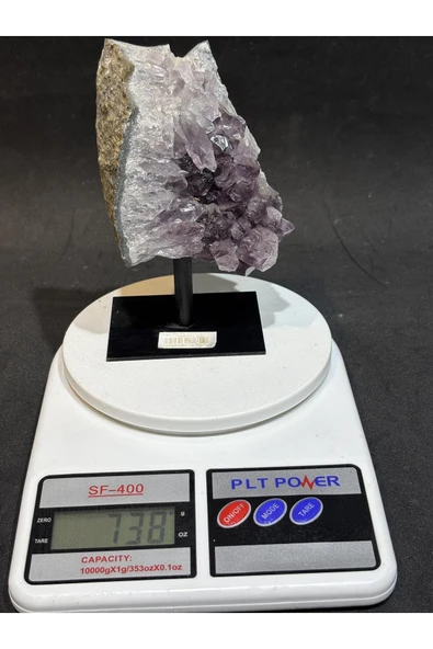 gemsartdeco BREZİLYA AMETİST DOĞALTAŞ SİYAH DEMİR STANTLI ürün görseli