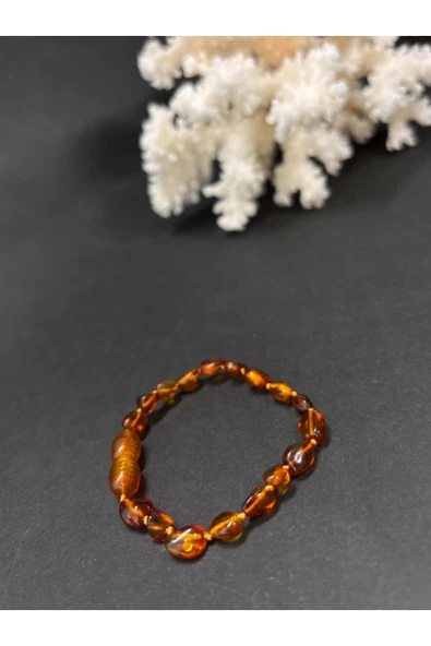 gemsartdeco BEBEK KEHRİBAR BİLEKLİK - Resim 3