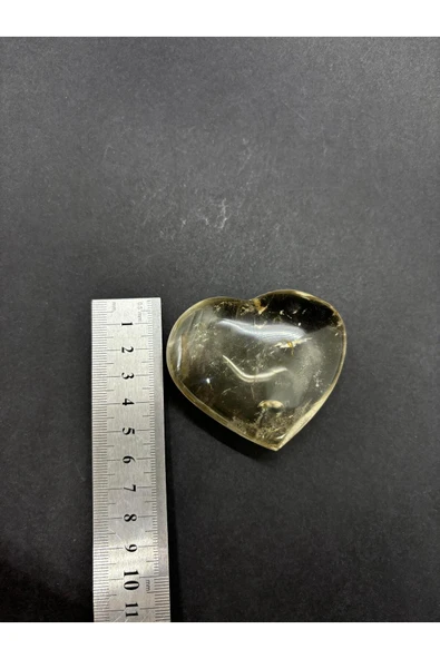 gemsartdeco DUMANLI KUVARS KALP PALMSTONE DOĞALTAŞ - Resim 5