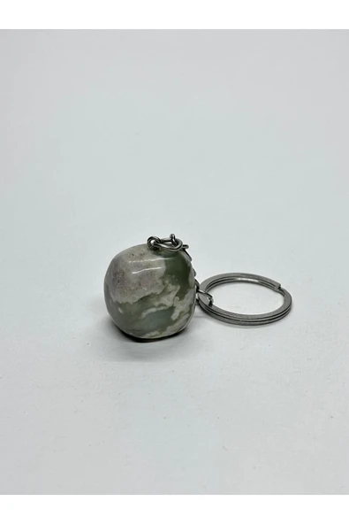 gemsartdeco YEŞİM TAŞI DOĞALTAŞ ANAHTARLIK CHARM - Resim 2