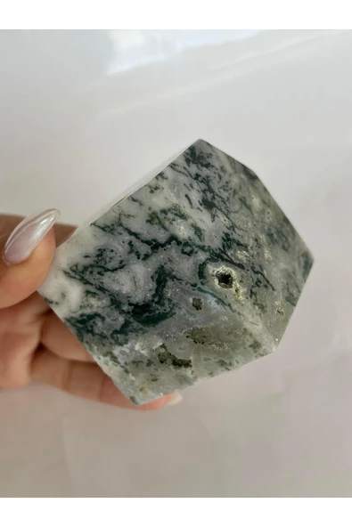 gemsartdeco MOSS AGAT DOĞALTAŞ KÜP 5,5 CM - Resim 6