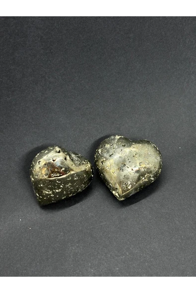 gemsartdeco PERU PİRİT KALP PALSTONE DOĞALTAŞ(KÜÇÜK) - Resim 4
