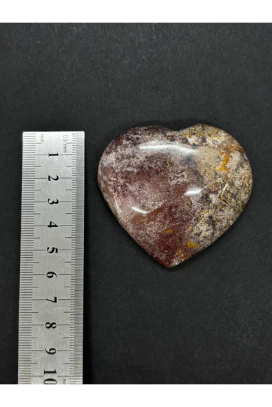 gemsartdeco PİNK AMETİST KALP PALMSTONE DOĞALTAŞ - Resim 6
