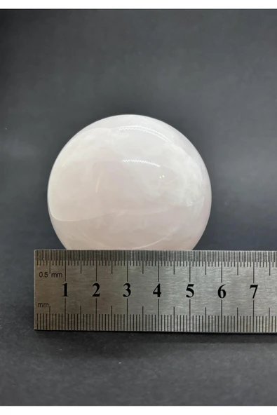 gemsartdeco PEMBE KUVARS KÜRE DOĞALTAŞ - Resim 6