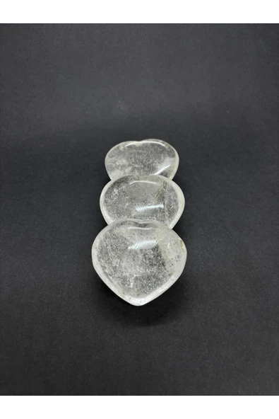 gemsartdeco KRİSTAL KUVARS KALP PALMSTONE DOĞALTAŞ(BÜYÜK) - Resim 3