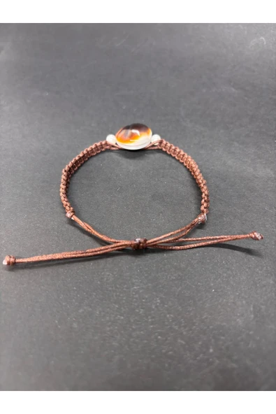 gemsartdeco YILANCIK ŞİFA - AĞRI BİLEKLİĞİ KAHVE - Resim 4