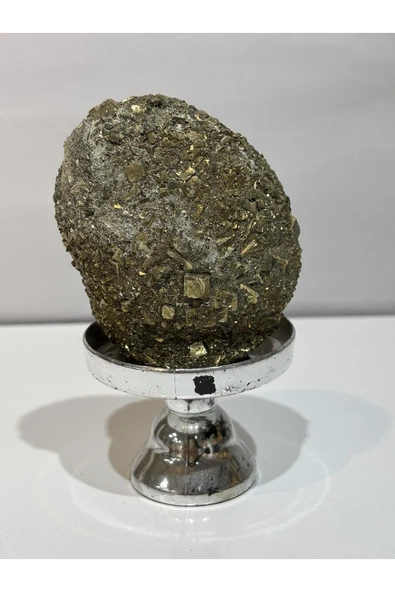 gemsartdeco Pirit Doğaltaş Zenginlik Taşı Stantlı - Resim 5