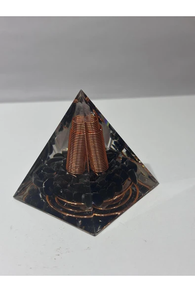 gemsartdeco OBSİDYEN KORUMA KALKANI ORGONİTİ 6 CM - Resim 2