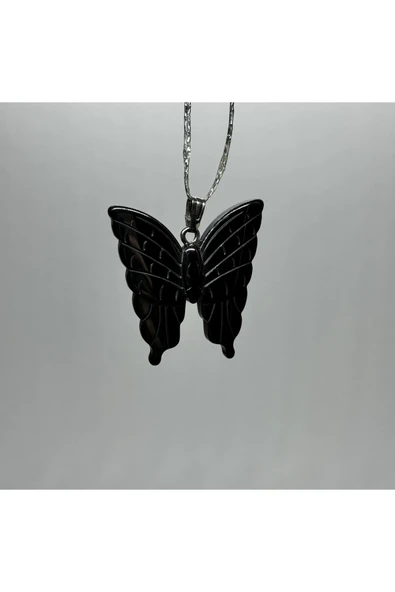 gemsartdeco HEMATİT DOĞALTAŞ KOLYE UCU KELEBEK ürün görseli 1