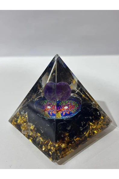 gemsartdeco OBSİDYEN KORUMA KALKANI ORGONİTİ - Resim 5