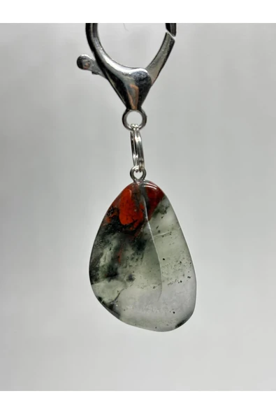 gemsartdeco KAN TAŞI DOĞALTAŞ ANAHTARLIK CHARM DAMLA ürün görseli