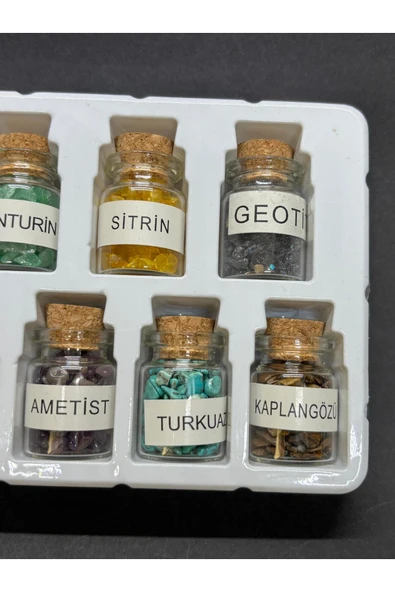 gemsartdeco 9'LU DOĞALTAŞ BEREKET ŞİŞESİ - Resim 4