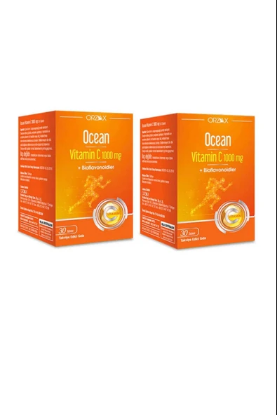 Ocean Vitamin C 1000 mg 30 Tablet 2 Adet ürün görseli