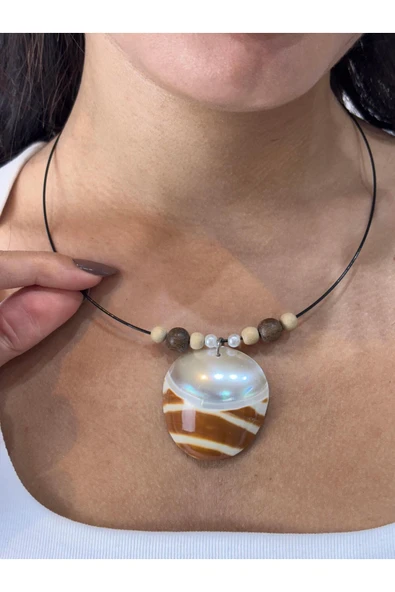 gemsartdeco NATULIS BONCUKLU KOLYE - Resim 4