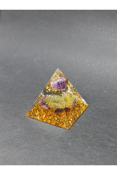 gemsartdeco SİTRİN AMETİST BOLLUK YANTRASI ORGONİTİ ürün görseli 1