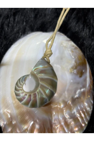 gemsartdeco NATULIS ÇİZGİLİ KOLYE - Resim 4