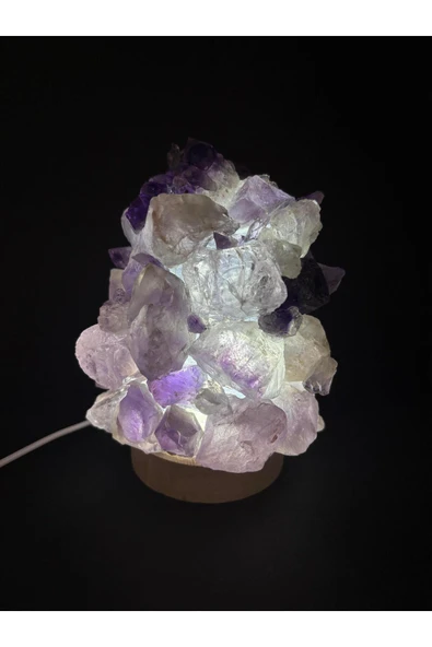 gemsartdeco AMETİST DOĞALTAŞ LAMBA ürün görseli 1