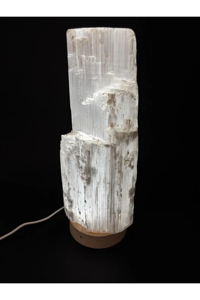gemsartdeco SELENİT DOĞALTAŞ LAMBA - Resim 2