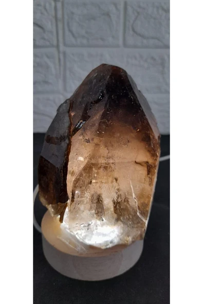 gemsartdeco Dumanlı kuvars doğal taş lamba radyasyonsavar - Resim 4