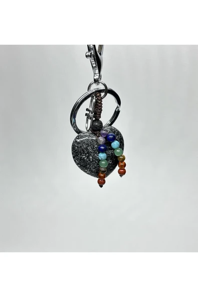 gemsartdeco LAV DOĞALTAŞ ANAHTARLIK CHARM KALP ürün görseli