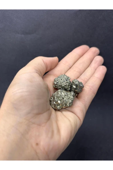 gemsartdeco PERU PİRİT DOĞALTAŞ 3 ADET - Resim 6