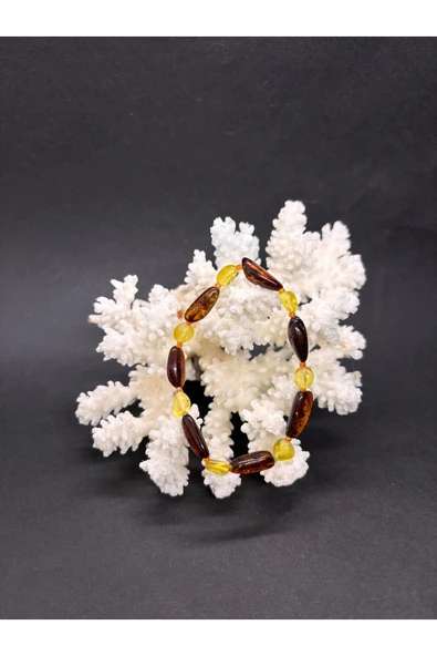 gemsartdeco YASSI TAMBUR KEHRİBAR BİLEKLİK ürün görseli