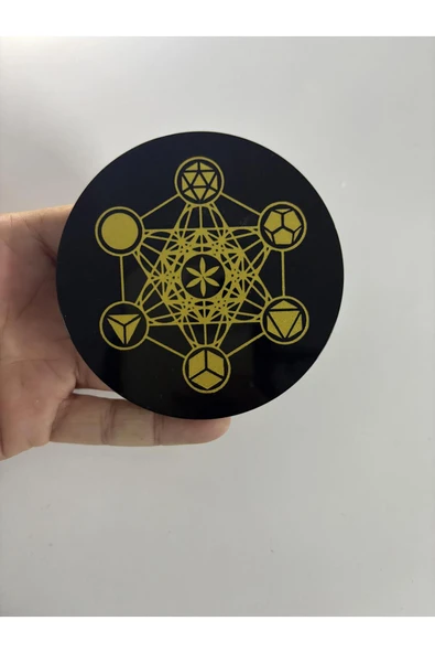 gemsartdeco OBSİDYEN AYNA METATRON SEMBOLLÜ ürün görseli