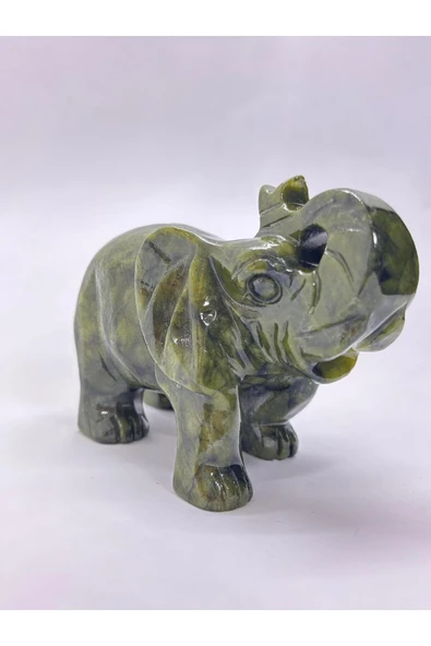 gemsartdeco YEŞİM TAŞI DOĞALTAŞ FİL FİGÜRÜ ürün görseli
