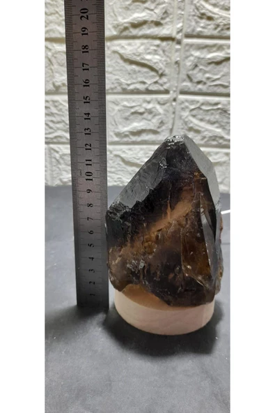 gemsartdeco Dumanlı kuvars doğal taş lamba radyasyonsavar - Resim 7