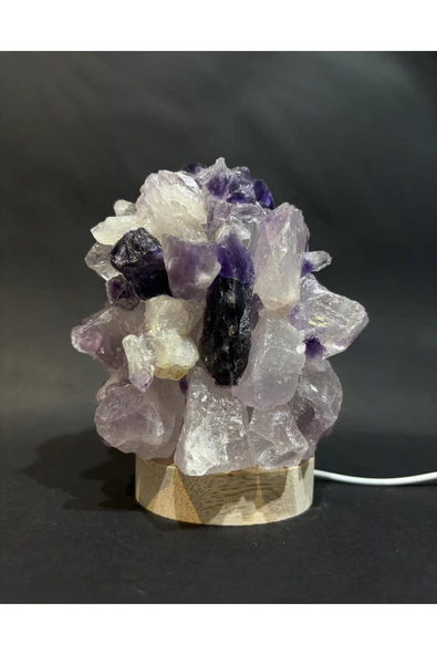 gemsartdeco AMETİST DOĞALTAŞ LAMBA - Resim 4