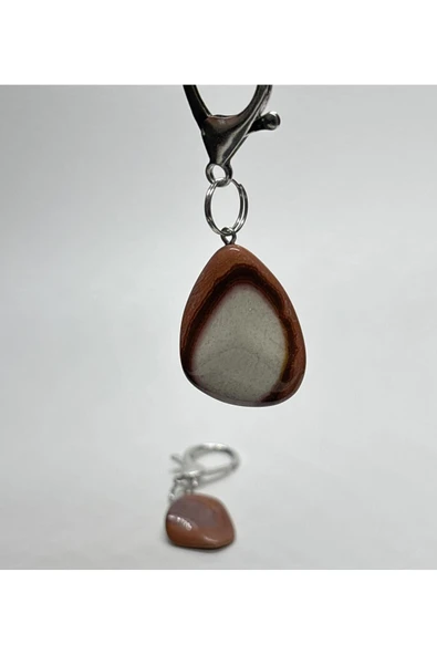 gemsartdeco AKİK DOĞALTAŞ ANAHTARLIK CHARM DAMLA ürün görseli