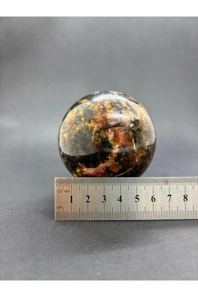 gemsartdeco RODONİT KÜRE DOĞALTAŞ - Resim 6