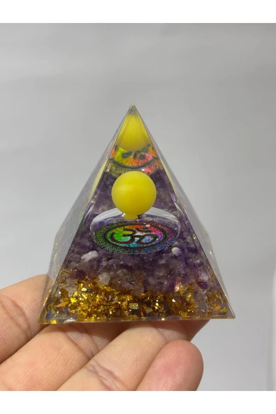 gemsartdeco ENERJİ DÜZENLEYİCİ AMETİST ORGONİT OM SEMBOLLÜ - Resim 4