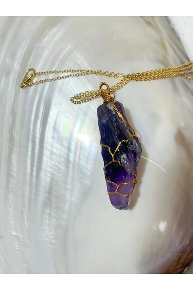 gemsartdeco Brezilya Ametist Tasarım Kolye ürün görseli