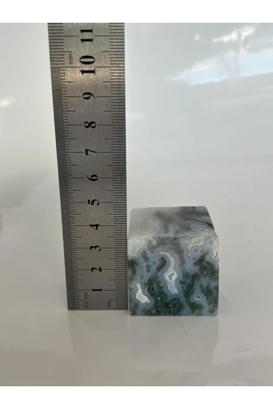 gemsartdeco MOSS AGAT DOĞALTAŞ KÜP - Resim 7