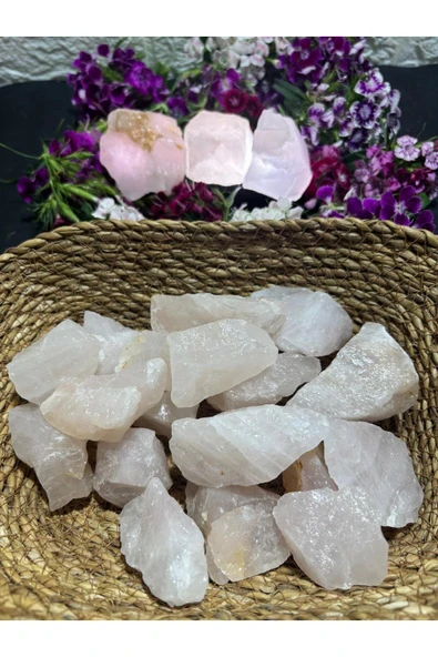 gemsartdeco Pembe Kuvars Ham Doğaltaş - Resim 2